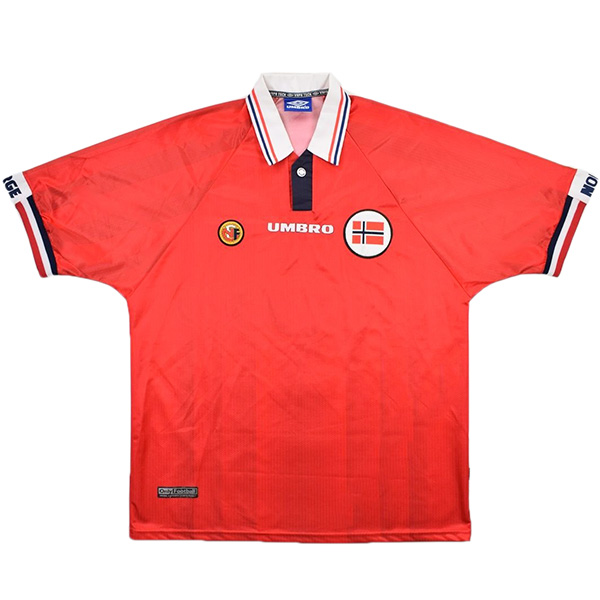 Norway home retro jersey soccer uniform men's first football kit sports top shirt 1998-1999